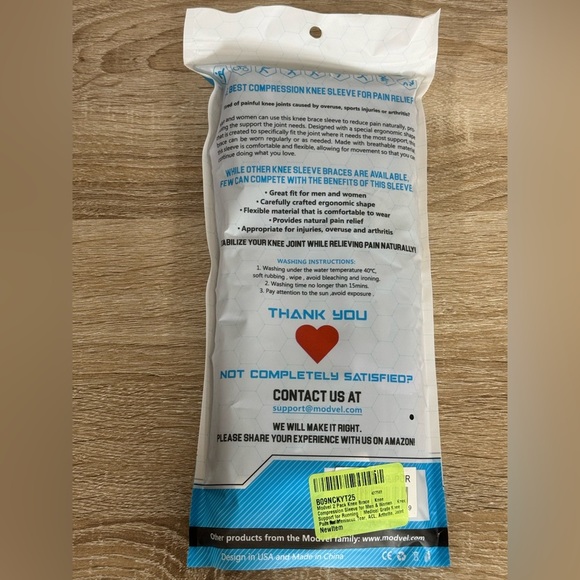 Modvel 2Pack Knee Brace Compression Sleeve Unisex Size XXXL - Picture 2 of 5